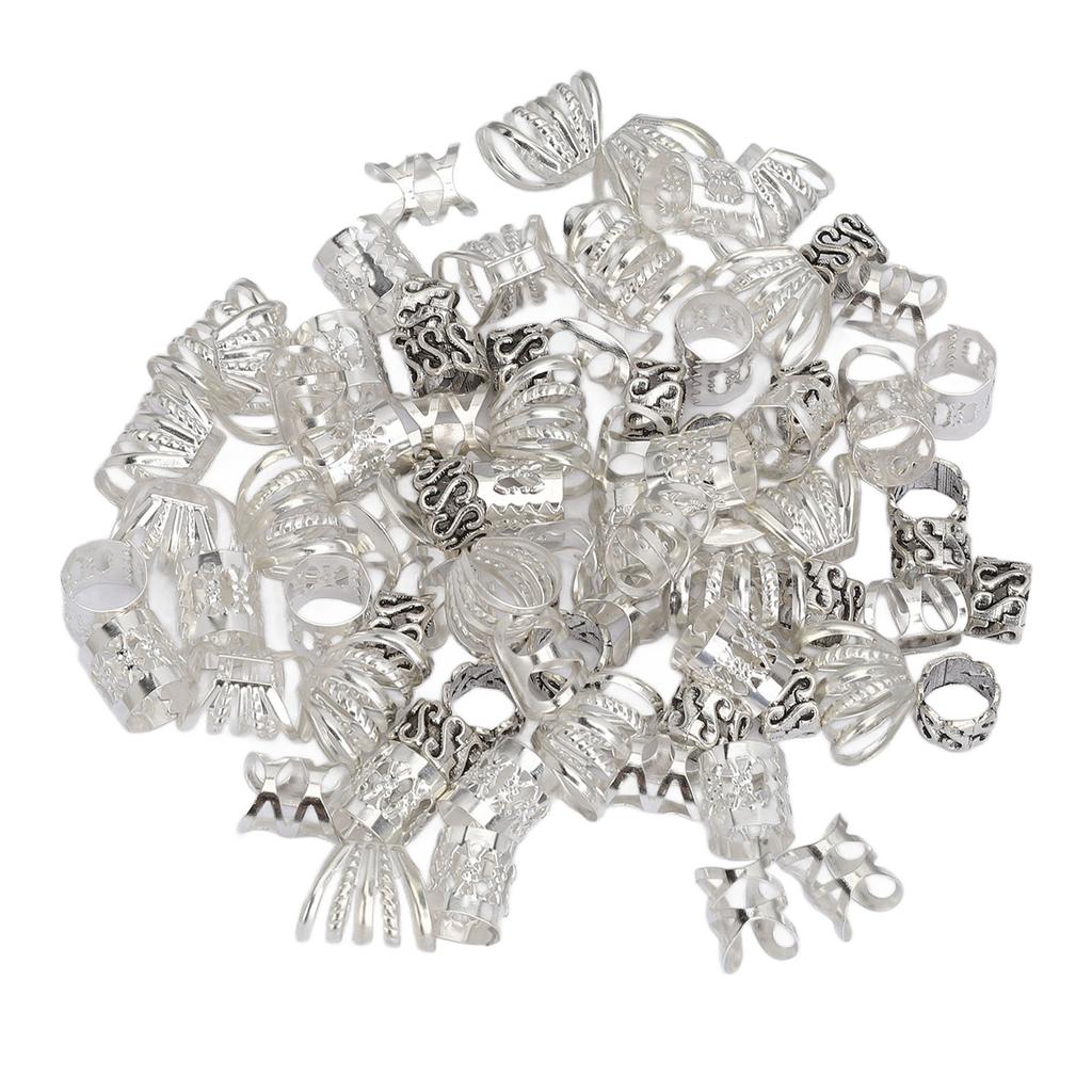 Dreadlock Clip Rings Hollow Fashionable Hair Accessories Dreadlock Jewelry for Hair Braiding Decoration