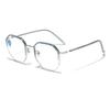Glasses Metal Ring Literary Retro Flat Glasses Women'S Face Covering Plain Glasses Square Glasses Men