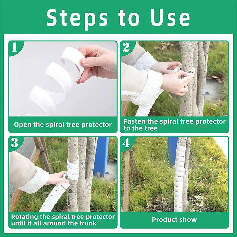 Plant Trunk Protector, Insect and Squirrel Resistant, Rodent Resistant, Made of Plastic Material, Tree Cover, Gardening Tools, 2pcs Large, 2pcs Small