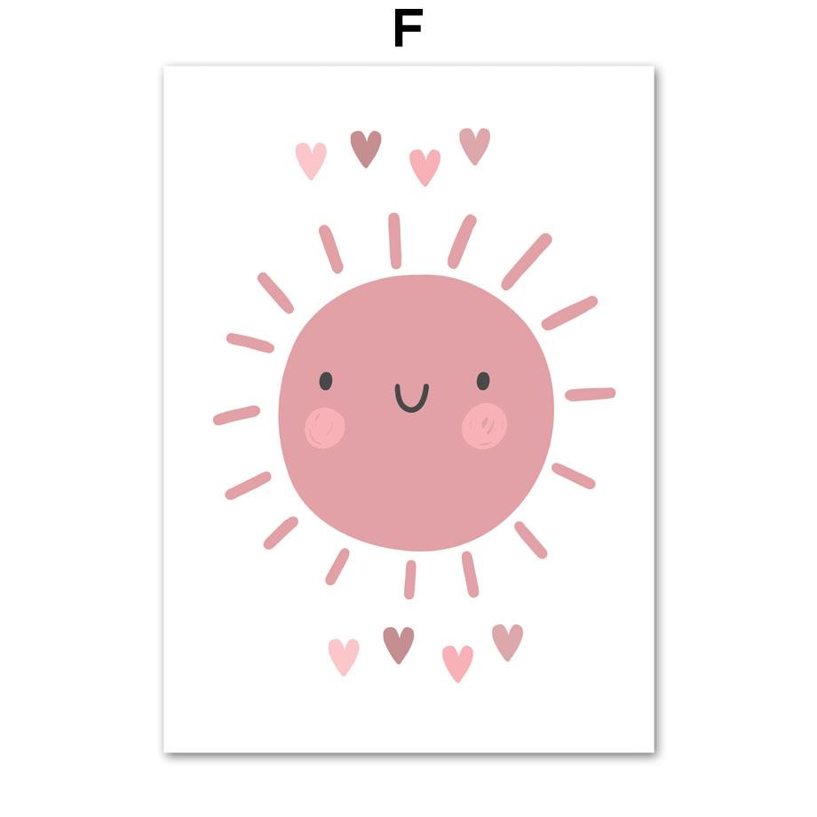 Pink Name Custom Ballerina Girl Sun Rainbow Butterfly Wall Art Canvas Painting Posters And Prints Pictures For Kids Room Decor