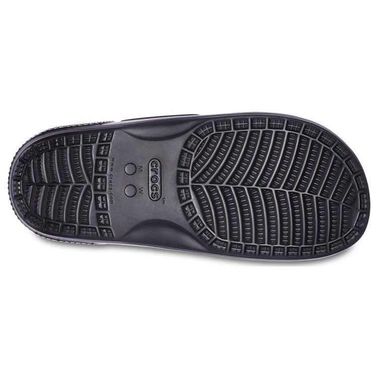 Crocs Classic Double Band Slide Sandals Black Unisex Sneakers 206761-001