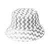 2025 European and American New Casual Trend Mixed Color Plaid Bucket Hat Plush Hat Thermal Basin Hat Men and Women Autumn and Winter