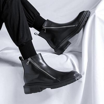 2023 Herbst Herren Mid-Heel Square Toe Workwear Martin Stiefel mit Seitenreißverschluss