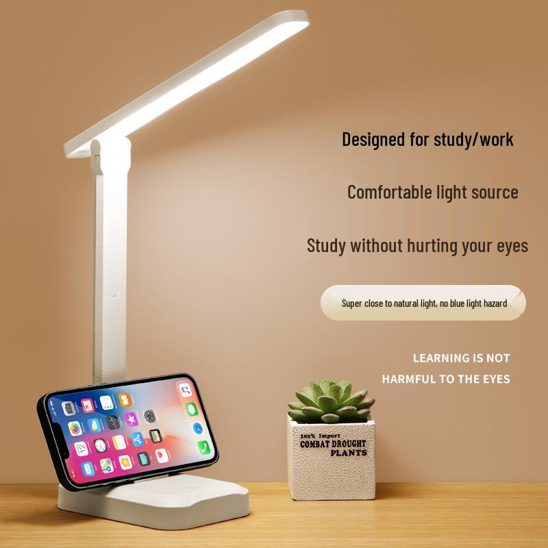 Rechargeable LED Desk Lamp - Eye Protection for Dorms, Bedrooms, and Children's Rooms