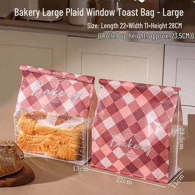 Kraft Paper Toast Bread Bakery Bags with Window