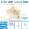 Girls Cotton Bucket UV Sun Hat Purple [JAN & JUL] Hat, Foldable, 50+UPF Protection, Baby/Toddler (M 6-24 Months, Daisy)