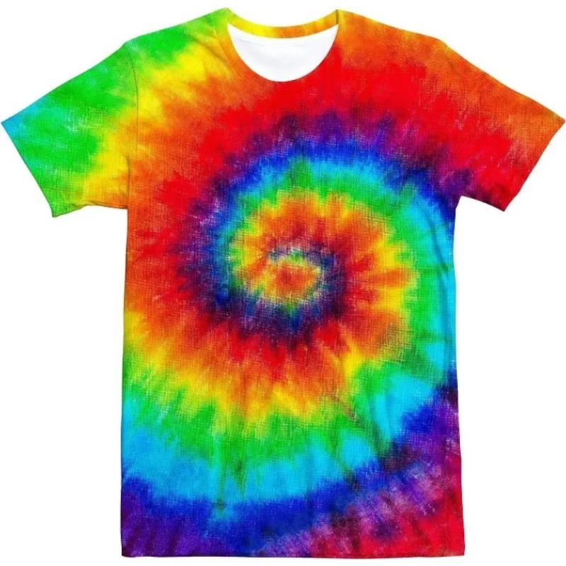 

Футболка унисекс в стиле ретро с принтом тай-дай для мужчин и женщин 70-х и 80-х годов, хиппи, футболка с принтом тай-дай для пожилых людей, 3D-печать, винтажная одежда L