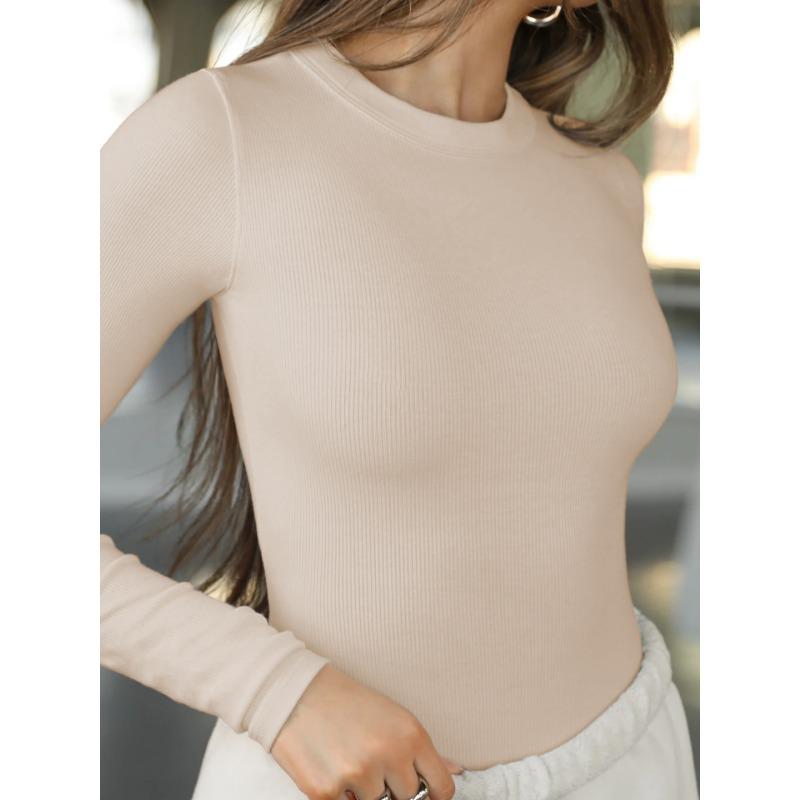 Women's Threaded Long Sleeve Inner Bottom Top