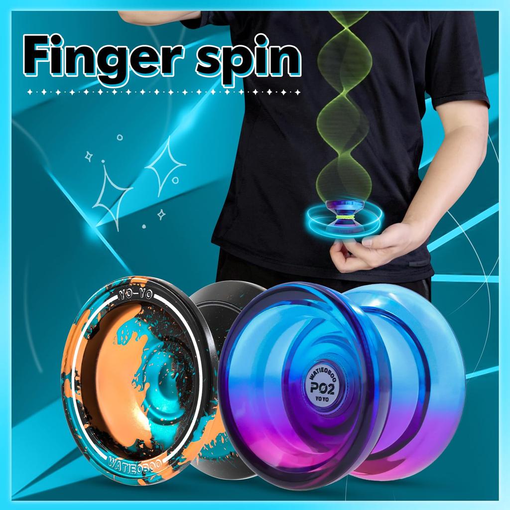 WATIEOBOO Yoyo Suitable for Everyone from Beginners To Professional Yoyo It Features Dual Metal and PC Plastic Allowing You To Convert Between