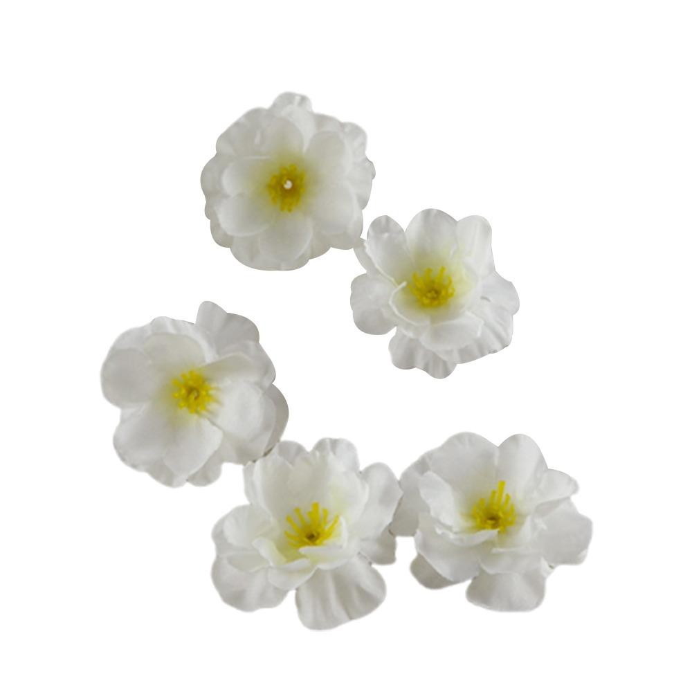 100PCS Multicolor Peach Blossom Artificial Flower Heads Dia.5cm DIY Simulation Flower Silk Petals Accessories Faux Flower