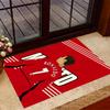 Ronaldo's Legacy In Red Themed Anti-Slip Rugs - Polyester Home Decor, Suitable for Bedrooms, Living Rooms, Doorways, Studios, and Decorations