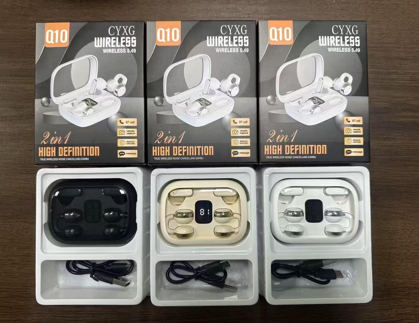 

Q10 Couples High-Quality Transparent Case Game Sports Earbuds with Ultra-Long Battery Life Skin Color