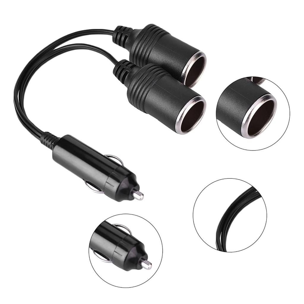 Cigarette Lighter Extension Cable, Dual Cigarette Lighter Socket Adapter, 24V Car Charger Plug