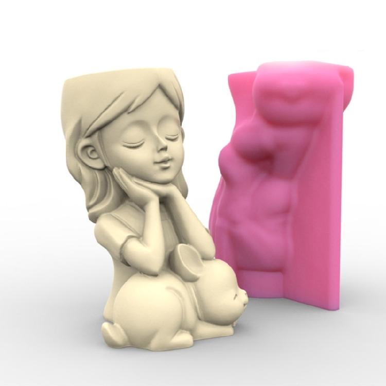 Forma na květináč Silikonová Květináč na sukulenty Rostlina Vintage Forma Beton Cement