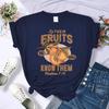 Summer Fresh Fruits Orange 3D Print T-Shirt Women Summer O-Neck T Shirts Breathable Soft Streetwear All-Match Hip Hop Woman Short Sleeve