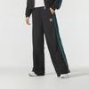 Puma Logo Striped Woven Loose Wide Leg Casual Pants Women bottoms Black 629110-01