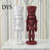 New Year Interior Soft Furnishings 3D Printed Nutcracker Soldier Statue, Geometric Minimalist Figurine for Desk Luxury Home Tabletop Piece Shelf, DIY
