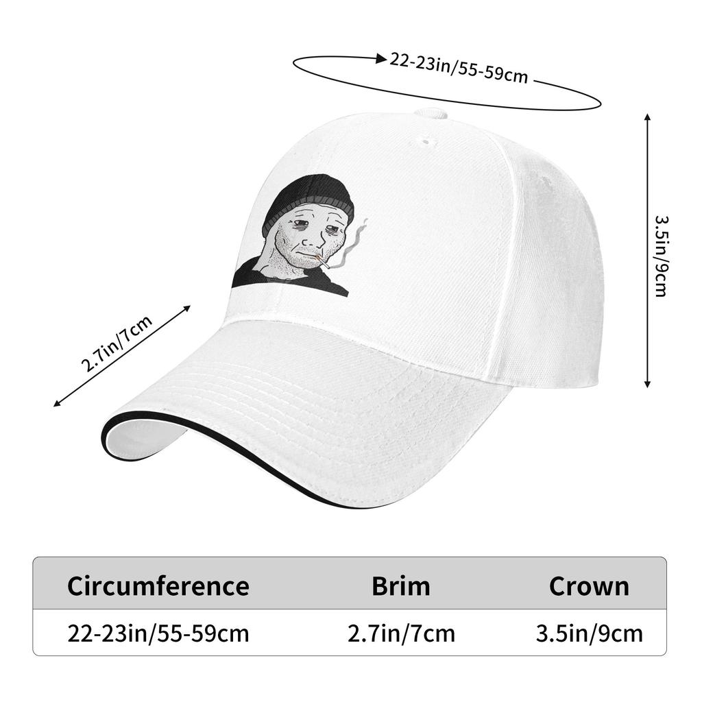 Wojak Chud Chudjak Face Meme Sun Baseball Cap Summer Unisex Adult  Trucker Hat High Quality Trendy Outdoor Sport Caps