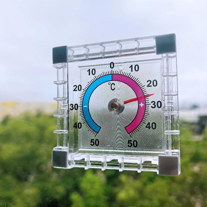 Batterieloses Zifferblatt-Thermometer für Innen- und Außenbereich, Fenster-Wandmontage, -50°C bis 50°C Temperaturanzeige, Geschenk für den Heim- und Bürogebrauch