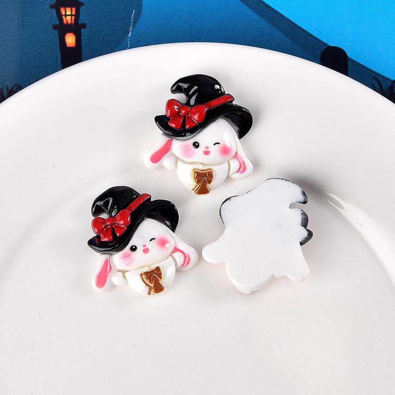 Halloween Resin Small Accessories Ghost Rabbit Hair Clips Jewelry Accessories Phone Cases Cream Glue Accessories