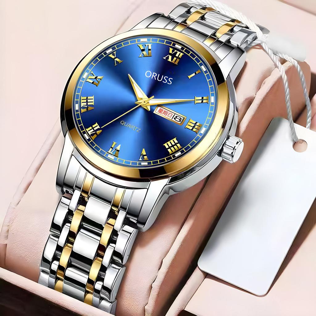 Men's Quartz Watch High-End Luminous Waterproof Quartz Wrist Watch for Men Birthday Gift