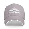 Gold Wing 74 Logo Baseball Cap Black With White Trim And Wings Design Classic Fit For Motorcycle Enthusiasts And Style Lovers