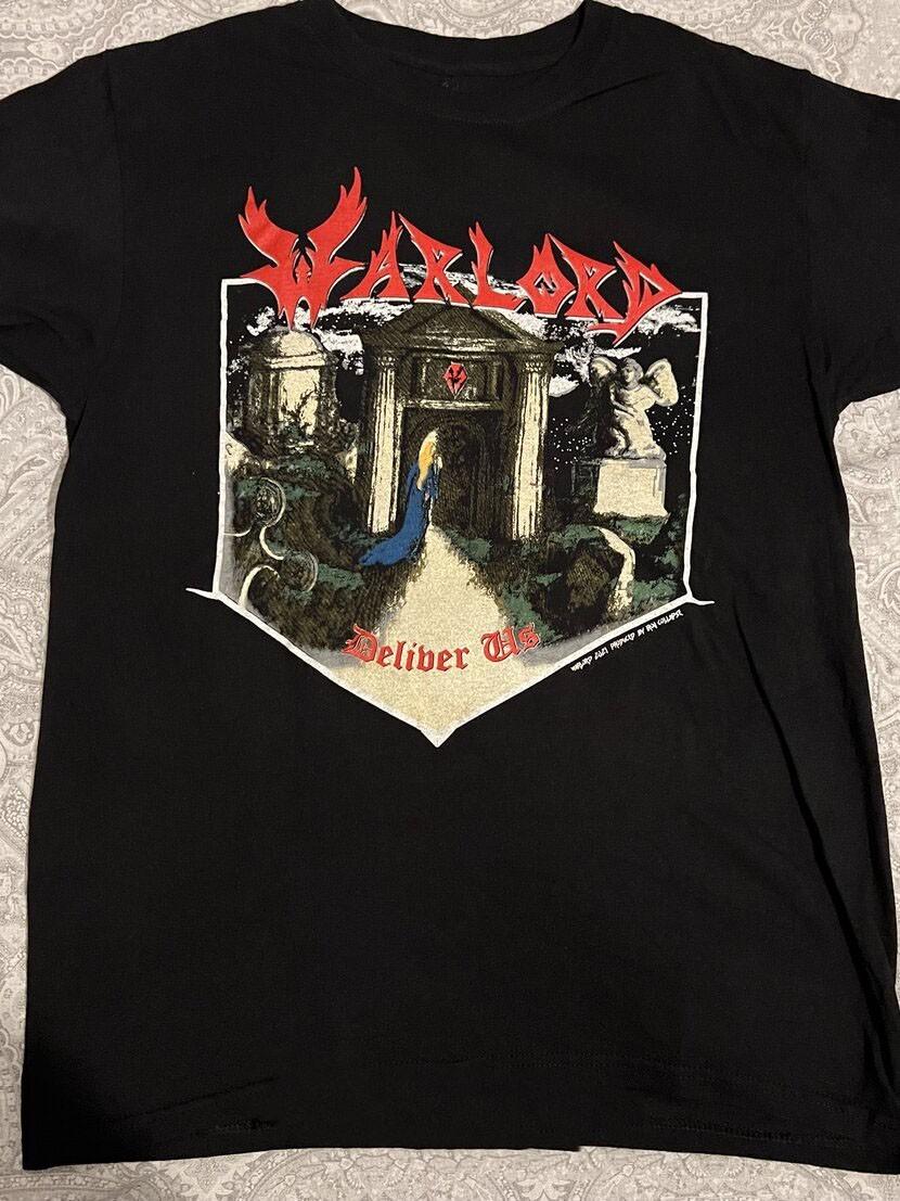 Vtg Warlord Band Deliver Us Album Heavy Cotton Black Shirt S-5XL CM413 S