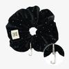 [Select Initial/Gift Wrapping] Anniversary Initial Scrunchie, BLACK DOT