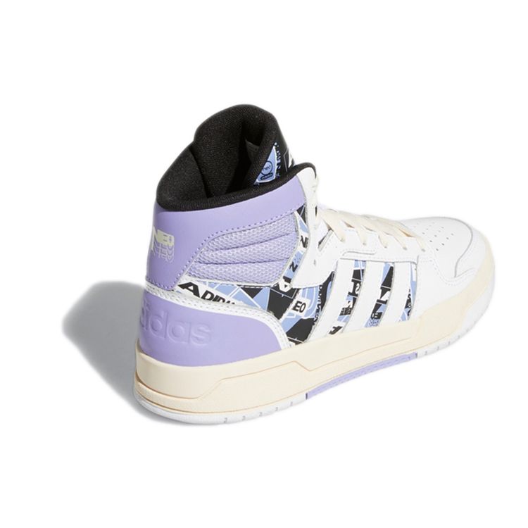 Adidas Neo Entrap Comfortable Casual Mid-Top Skate Shoes Women Sneakers White Purple GW7008