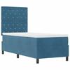 Box Spring Bed with Mattress Dark Blue 80 x 200 cm Velvet