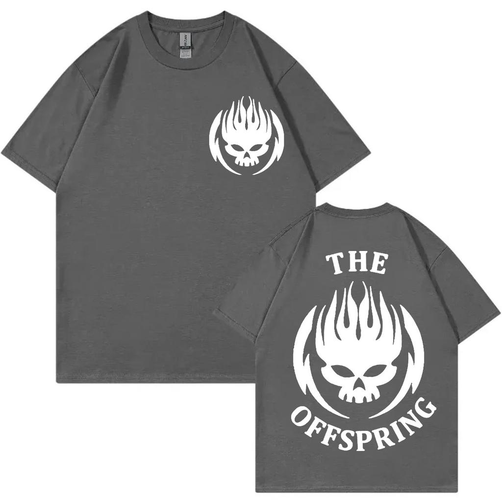 Punk Rock Band The Offspring Logo Print T-shirt Men's Women's Fashion Casual Short Sleeve T-shirts 100% Cotton Oversized T Shirt