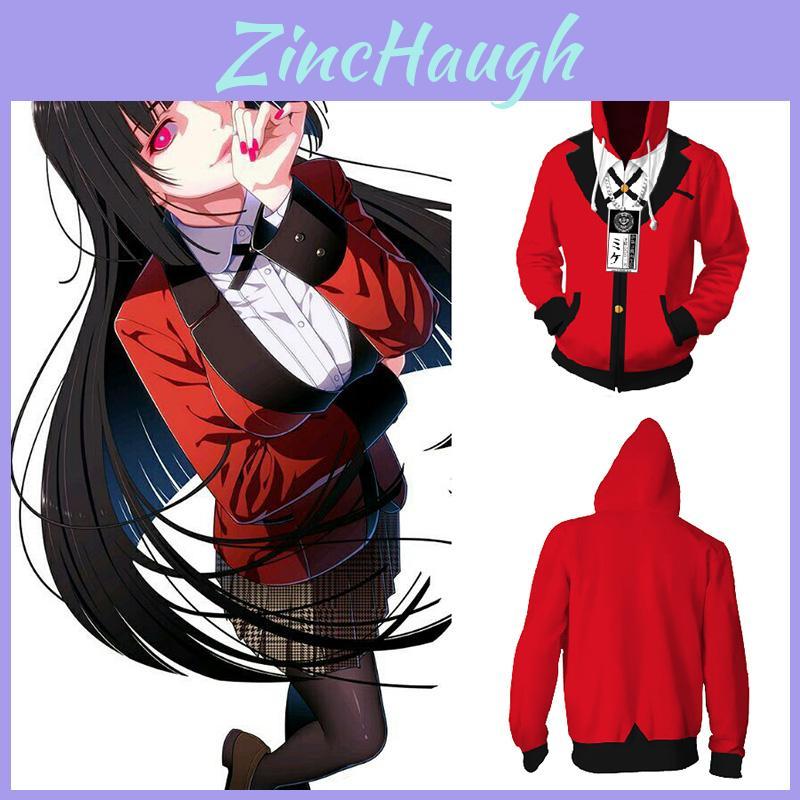 Luxuriös Weiches Und Stilvolles Kakegurui Jabami Yumeko 3D Gedruckter Kapuzenpullover