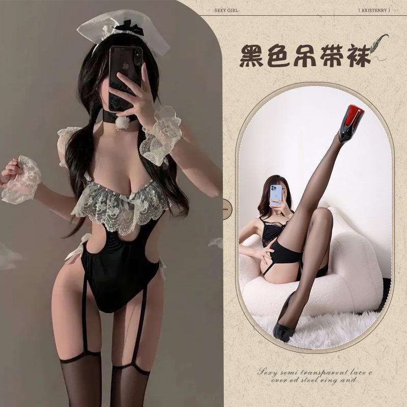 Small breasts female pure desire cos maid cook onesie lace lingerie sexy maid suit uniform