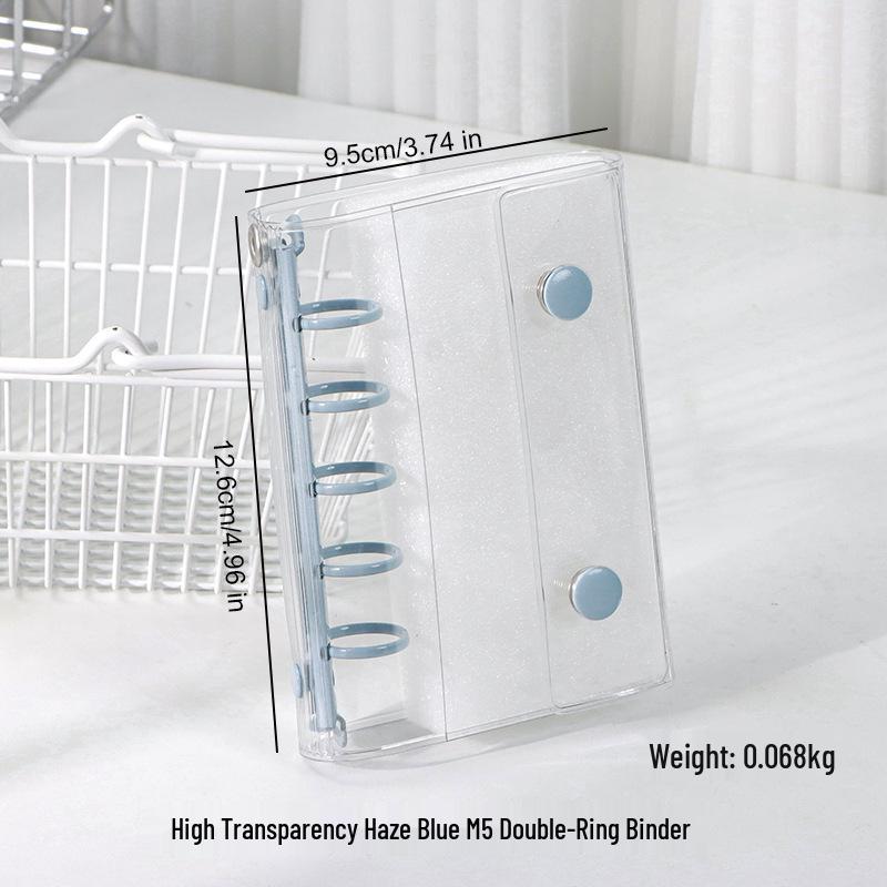 M5 Transparent PVC Binder Cover for A6/A7 Photocards & Stickers