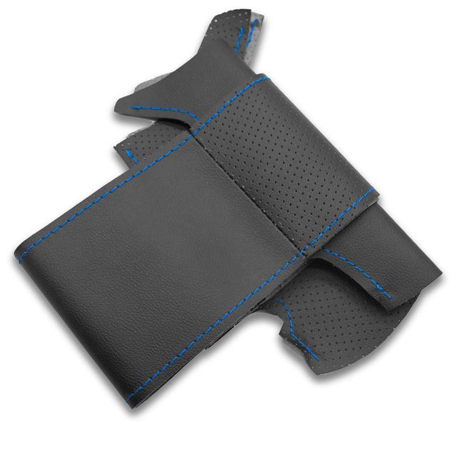 Car-styling Steering Wheel Cover Leather Trim For Renault Logan 1 Sandero Symbol Clio Twingo 2 Lada Largus Nissan Almera 3 G15