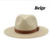 Large Size 56-58 59-60cm New Natural Panama Straw Hat Summer Men Women Wide Brim Beach UV Protection Fedora Sun Hat Wholesale