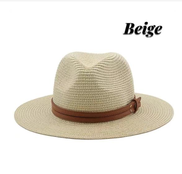 Large Size 56-58 59-60cm New Natural Panama Straw Hat Summer Men Women Wide Brim Beach UV Protection Fedora Sun Hat Wholesale