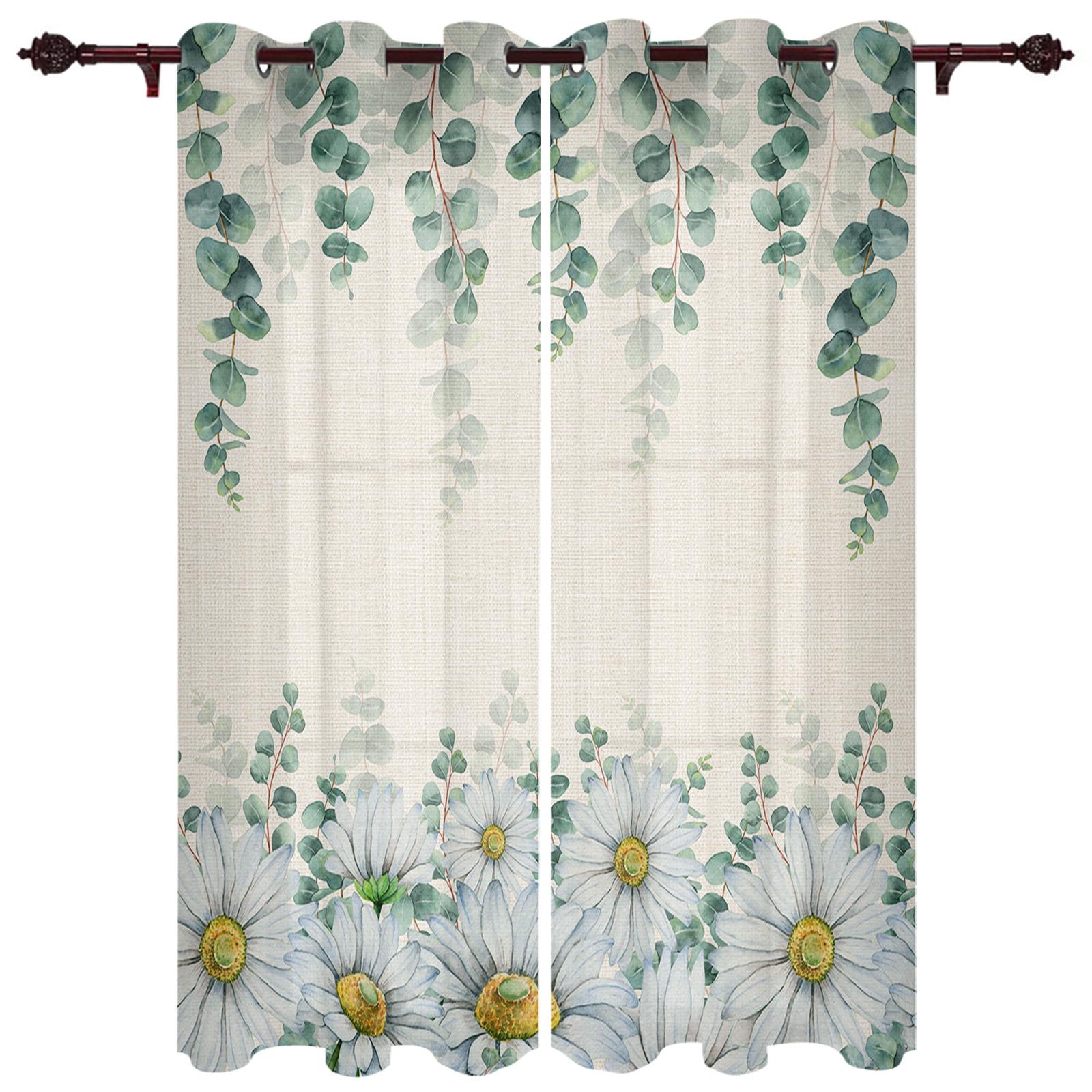 

Летние растения фиолетовые цветы новые оконные шторы для гостиной кухни Крытый декор оконные занавески подзоры 135W x 60H(cm) x1