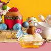 Crystal Hen on Nest Glass Dish with Lid - Retro Hen-Shaped Chicken Fruit Bowl Dessert Snacks Plate for Candy Storage