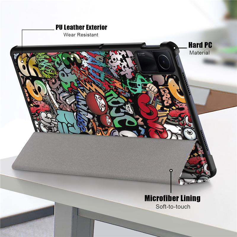 Case for Redmi Pad SE Tablet Cover Tri-folding Stand for Redmi Pad SE 11'' Case Cover Auto Wake Sleep