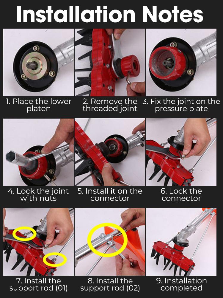 Κηπουρική Φάρμα Βαρύ Κεφαλάκι Ζιζανιοκτόνο Εργαλείο Αφαίρεσης Χόρτου Εξάρτημα 2 σε 1 Τροχοί Ζιζανιοκτόνου Αξεσουάρ Ζιζανιοκτόνου