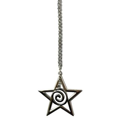 Adjustable Chain Star Pendant Necklace Y2K Spirals Rune Clavicle Chain Durable Choker Punk Hip Hop Jewelry Women Girl