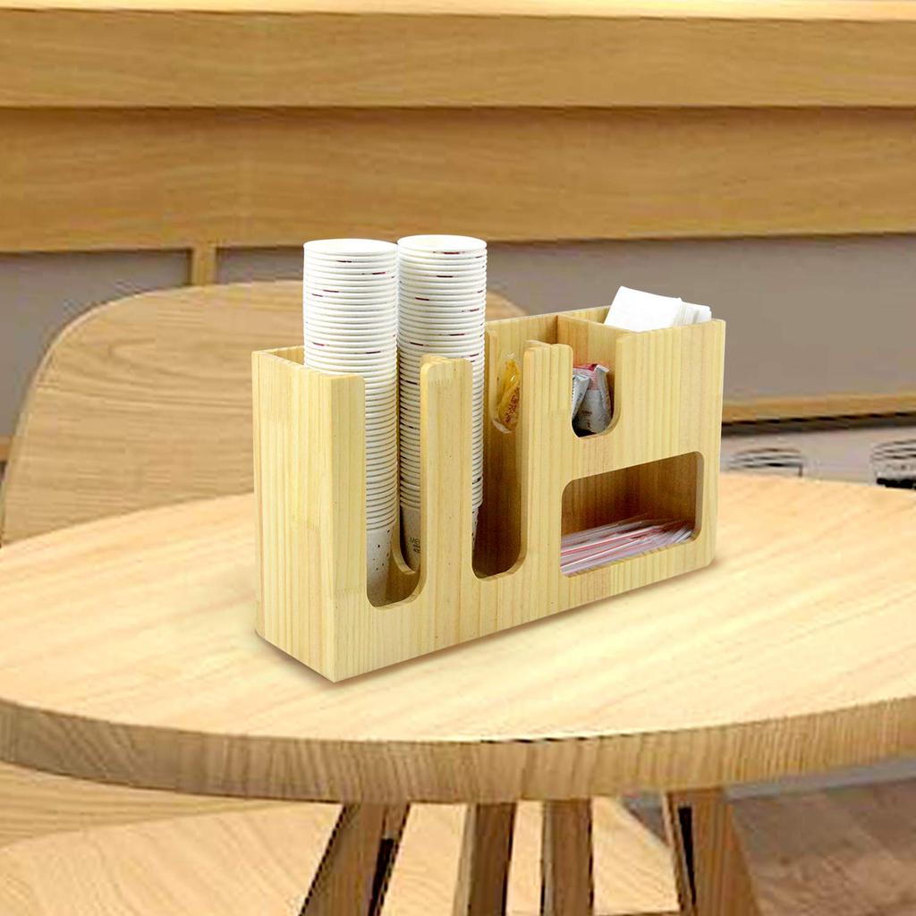 Uyoyous Paper Cup Holder, Cup Holder, Paper Cup Stand, Cup Dispenser, Wooden Cup Stand, Paper Cup Holder, Suitable for Convenience Stores, Cup