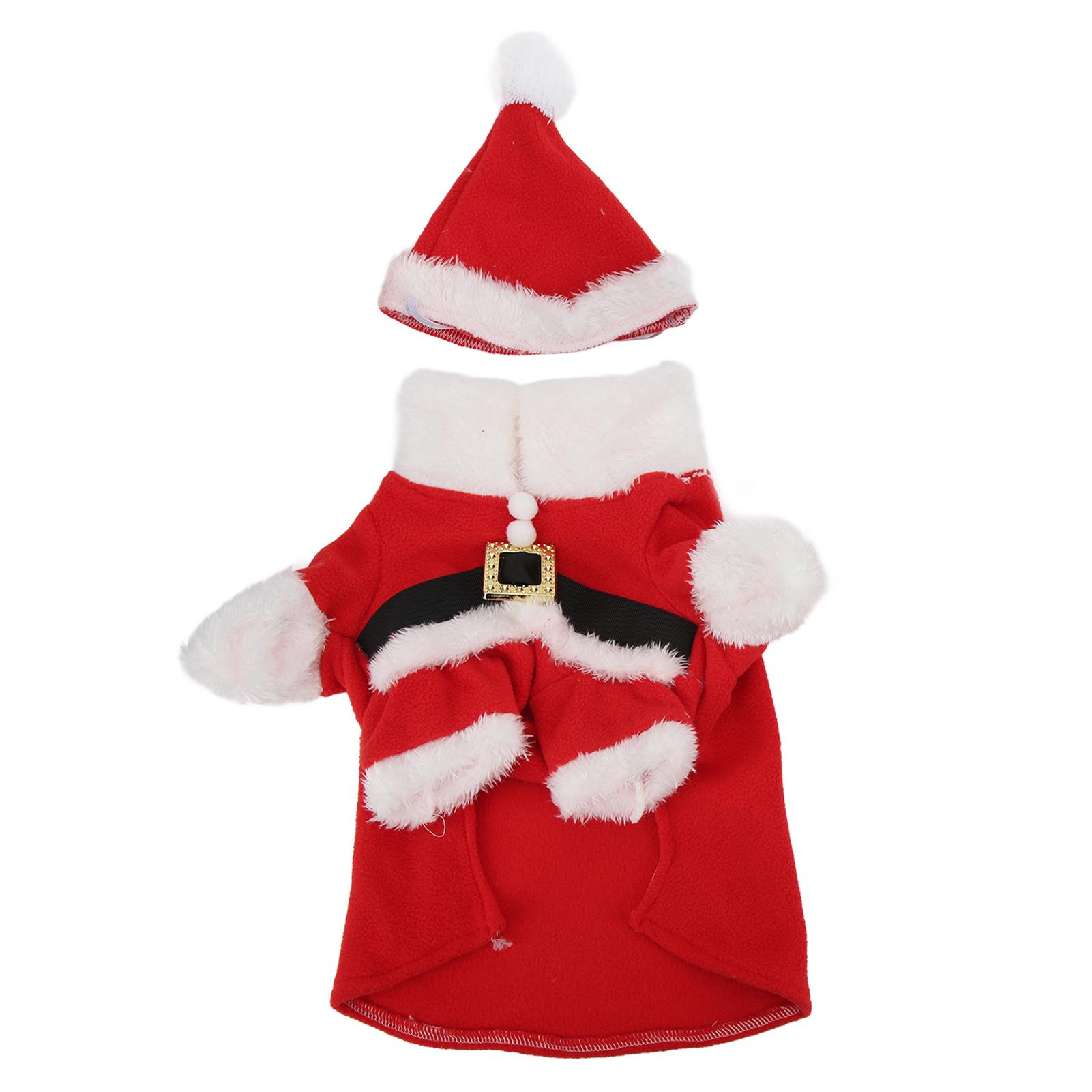 

Dog Christmas Costume Santa Dog Winter Hoodies with Hat for Small Medium Large Dogs XL