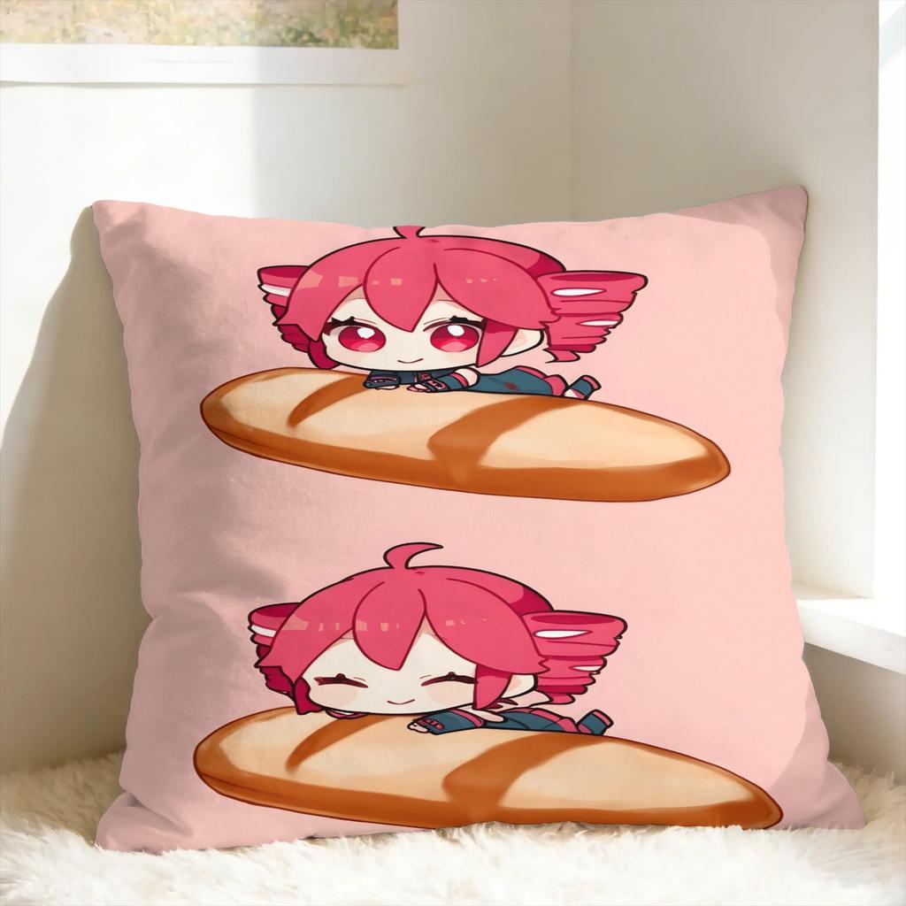 Pearto Creative Kasane Teto Expression Pillow Cover  Morden Pillow Case For Living Room Chair Comfy Cushion Cover Gift