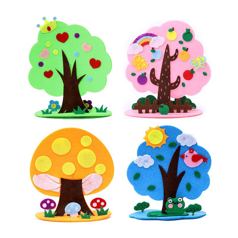 

Детский трехмерный материал для защиты цветов и деревьев, сделанный своими руками, для детского сада, четыре сезона