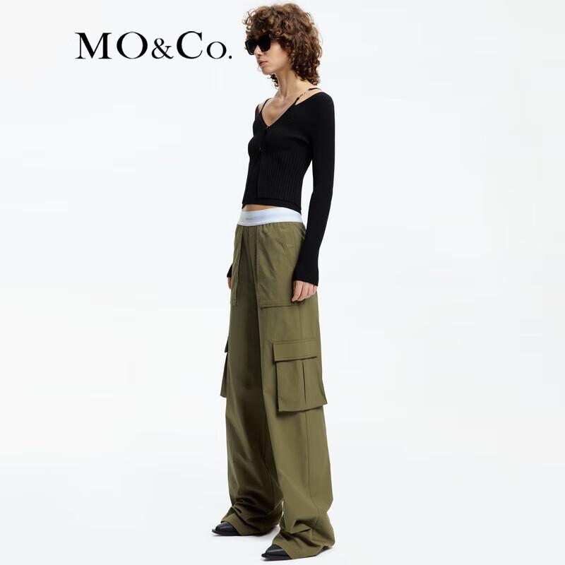 MO&Co. Ribbed V-Neck Cardigan & Camisole Set