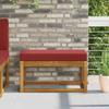 Outdoor Seat Cushion Burgundy 80 x 40 x 8 cm 100percent  Polyester