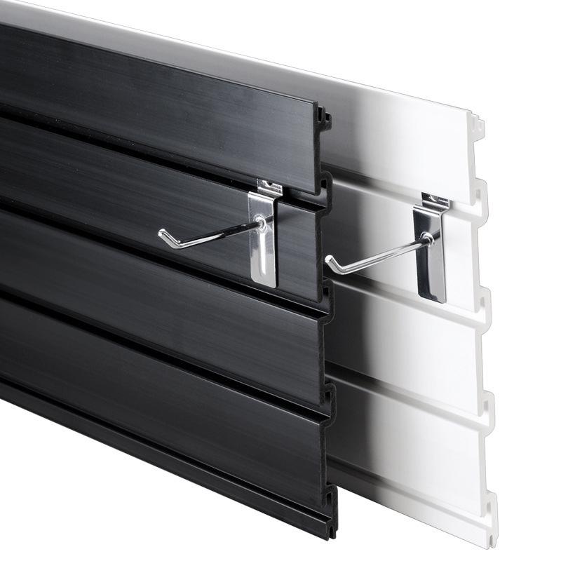 PVC Slotted Panel Display Stand for Mobile Accessories & Jewelry with Hooks