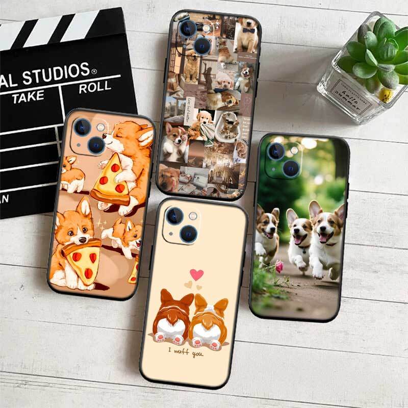 Cute Corgi dog Phone Case for Redmi Note 12 12S 12C 13 13C 13R 14 14S 14R 14C 11A 13X A3 A3X A4 A5 Pro Max Plus